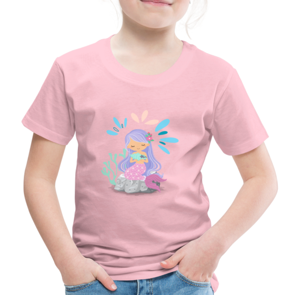 Kinder Premium T-Shirt - Meerjungfrau - Hellrosa