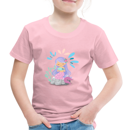 Kinder Premium T-Shirt - Meerjungfrau - Hellrosa