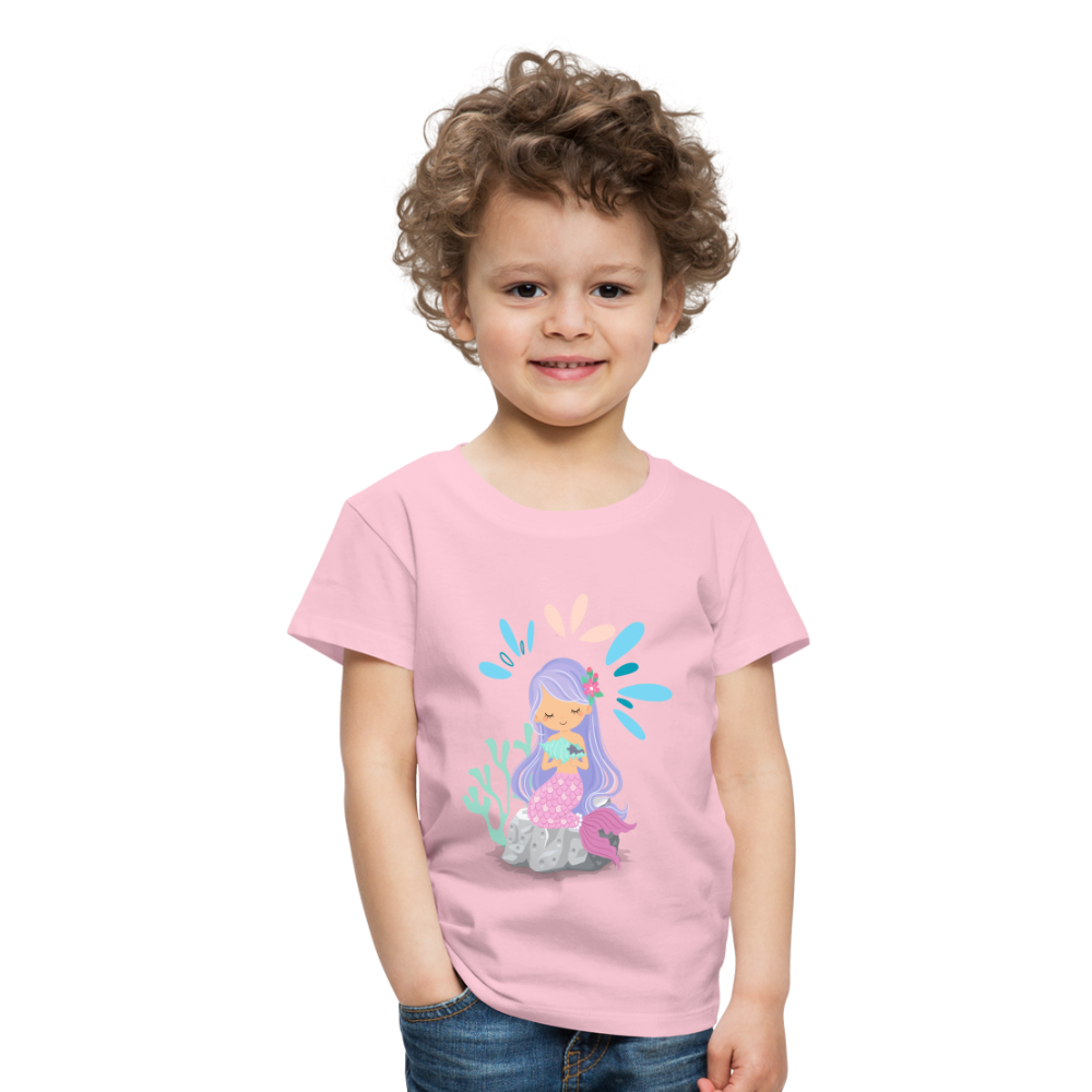 Kinder Premium T-Shirt - Meerjungfrau - Hellrosa