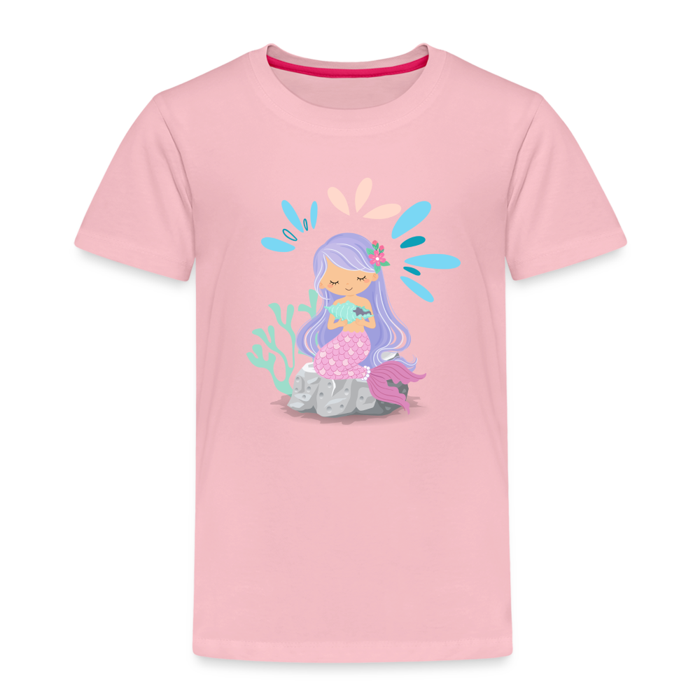 Kinder Premium T-Shirt - Meerjungfrau - Hellrosa