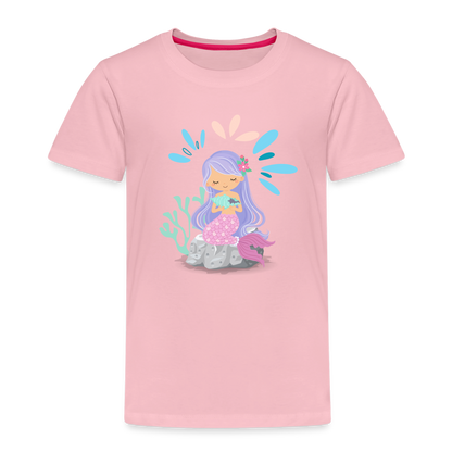 Kinder Premium T-Shirt - Meerjungfrau - Hellrosa