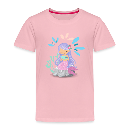 Kinder Premium T-Shirt - Meerjungfrau - Hellrosa