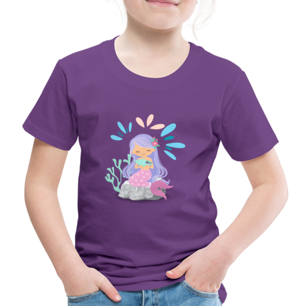 Kinder Premium T-Shirt - Meerjungfrau - Lila