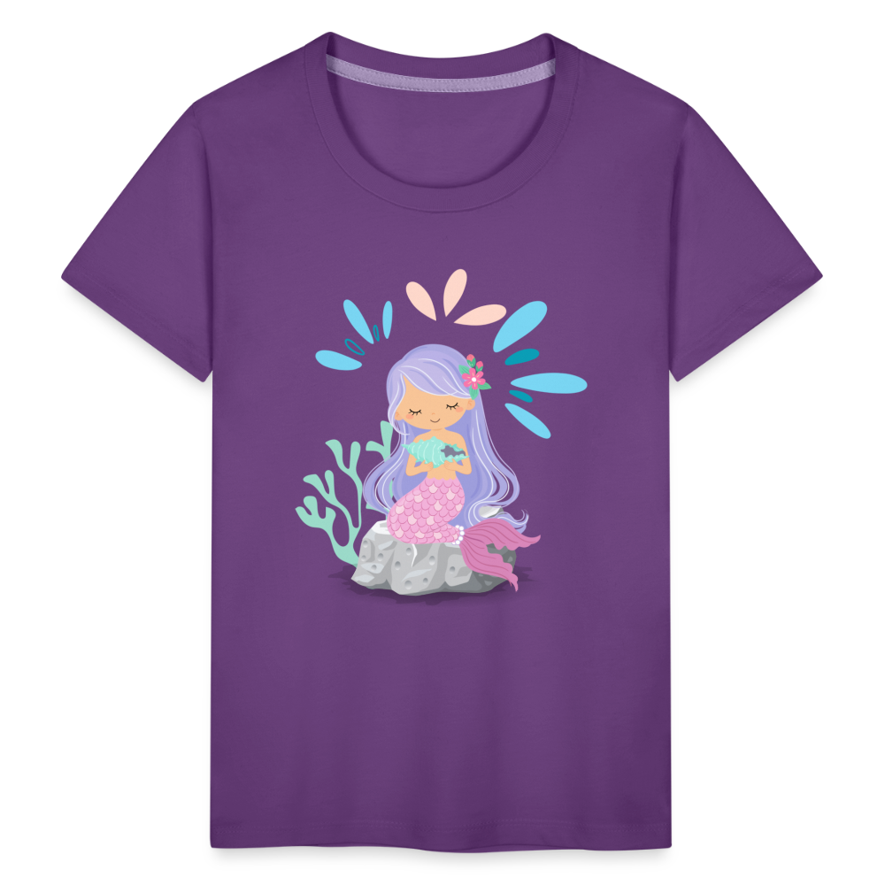 Kinder Premium T-Shirt - Meerjungfrau - Lila