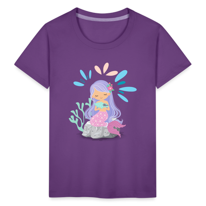 Kinder Premium T-Shirt - Meerjungfrau - Lila