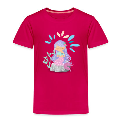 Kinder Premium T-Shirt - Meerjungfrau - dunkles Pink