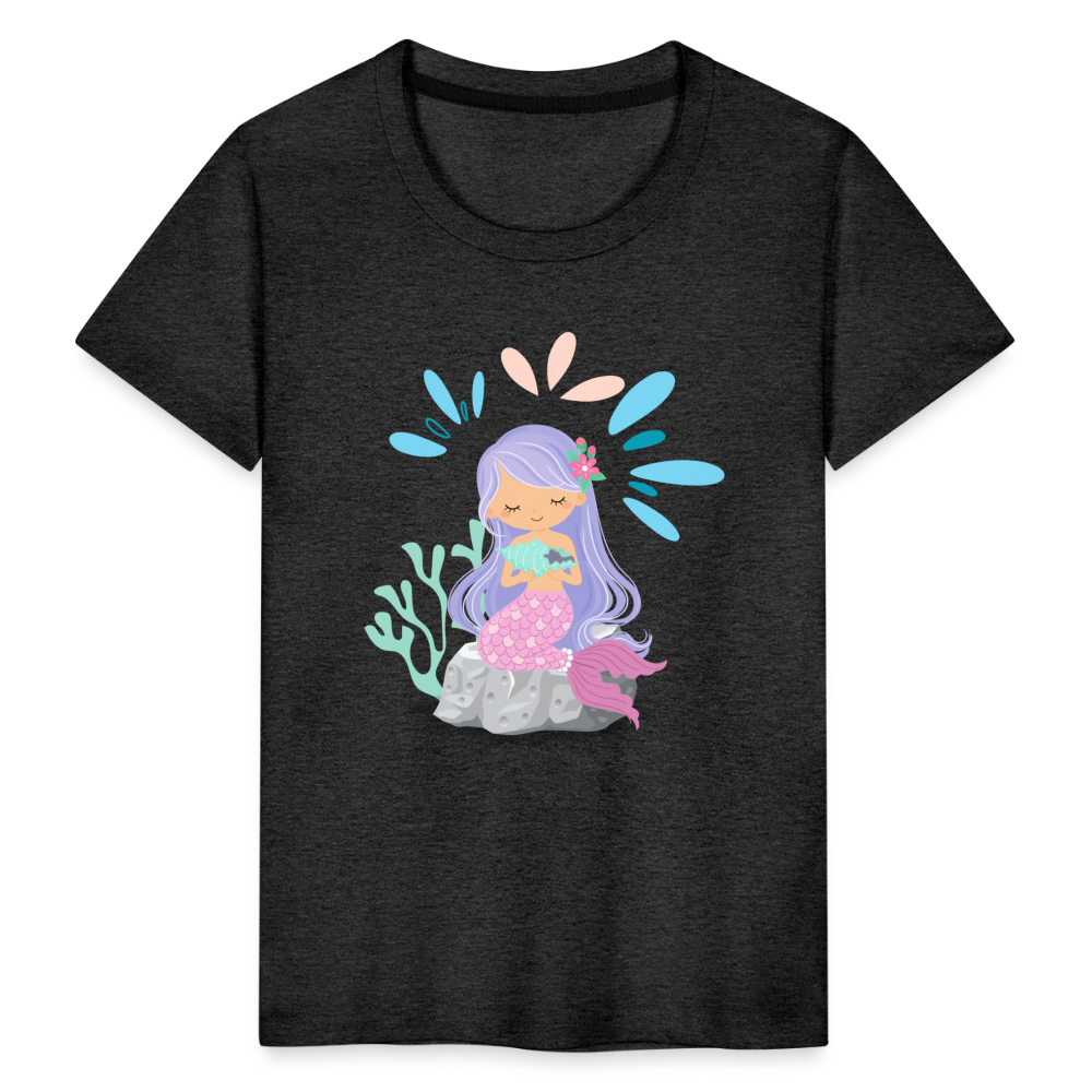 Kinder Premium T-Shirt - Meerjungfrau - Anthrazit