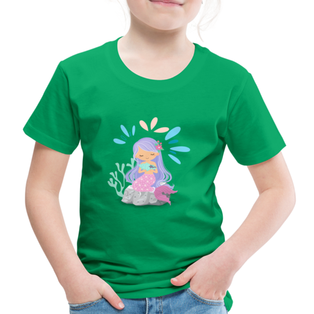 Kinder Premium T-Shirt - Meerjungfrau - Kelly Green