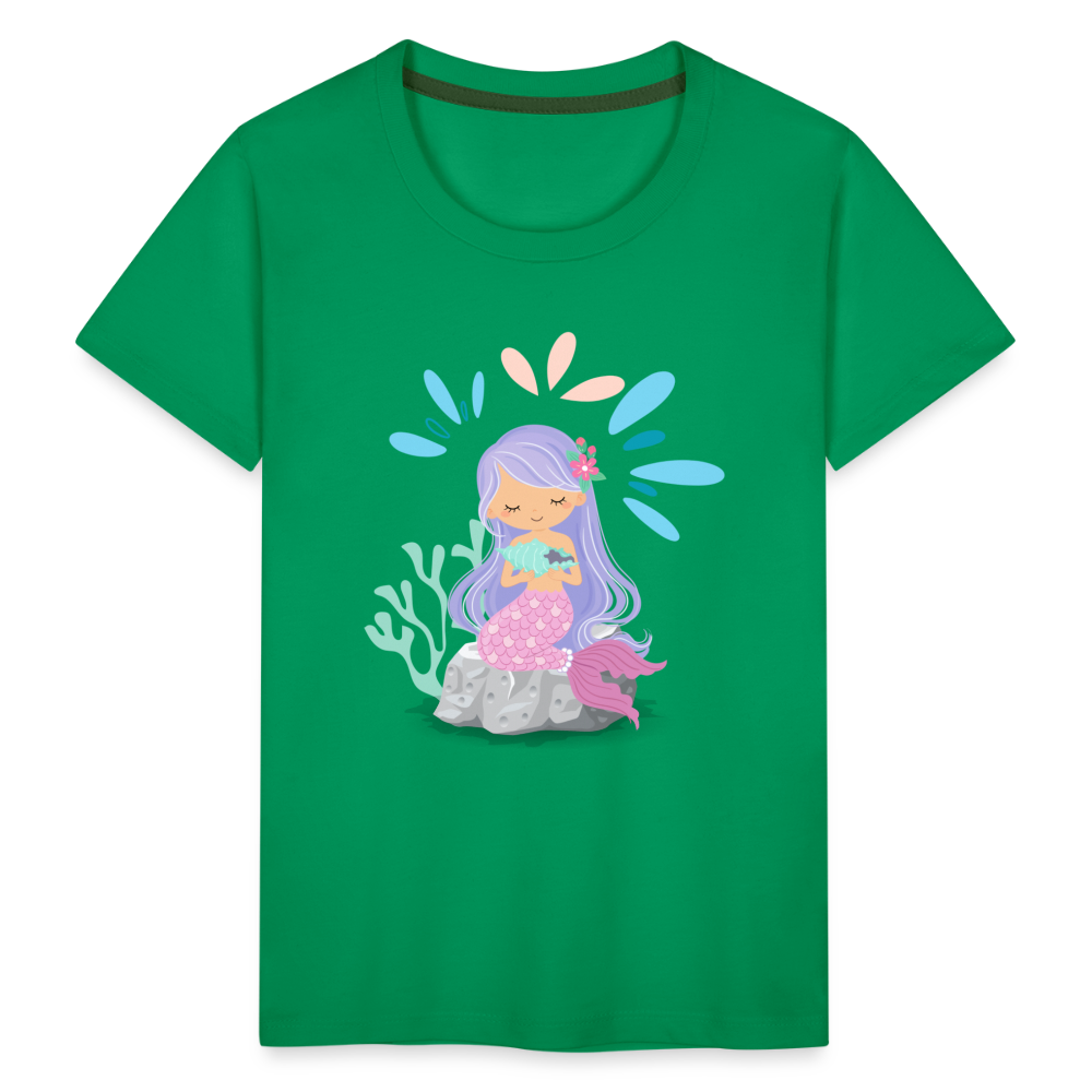 Kinder Premium T-Shirt - Meerjungfrau - Kelly Green