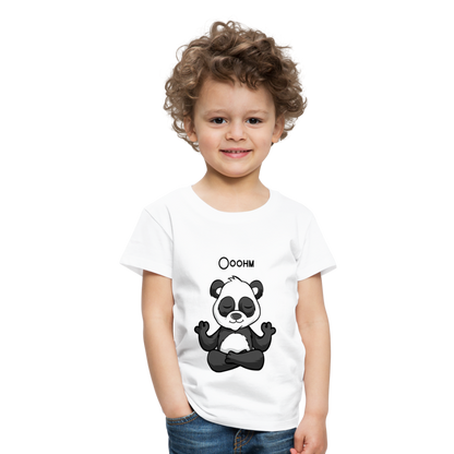 Kinder Premium T-Shirt - Ooohm Panda - weiß