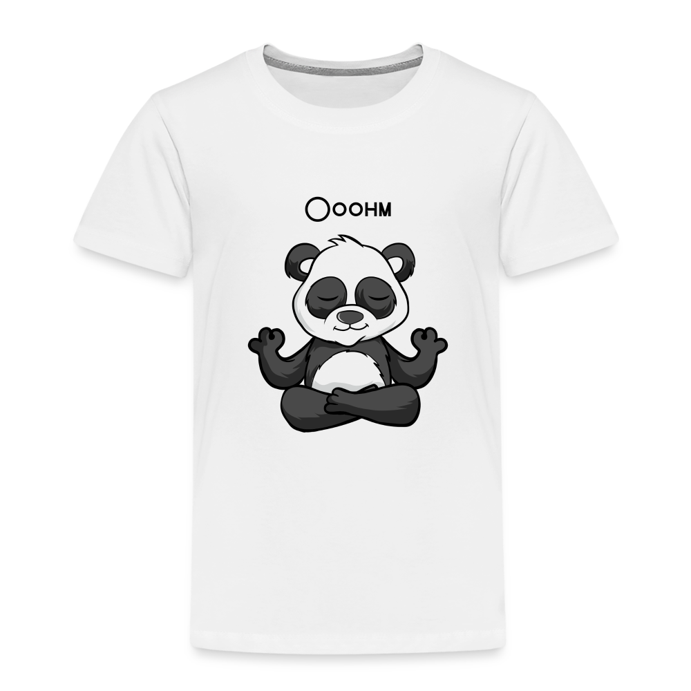 Kinder Premium T-Shirt - Ooohm Panda - weiß