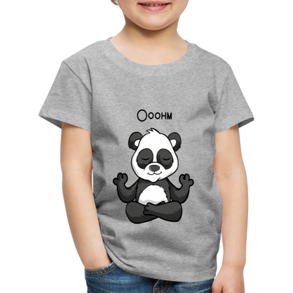 Kinder Premium T-Shirt - Ooohm Panda - Grau meliert