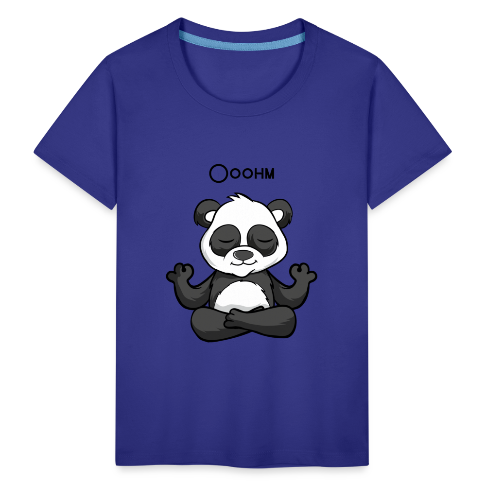 Kinder Premium T-Shirt - Ooohm Panda - Königsblau