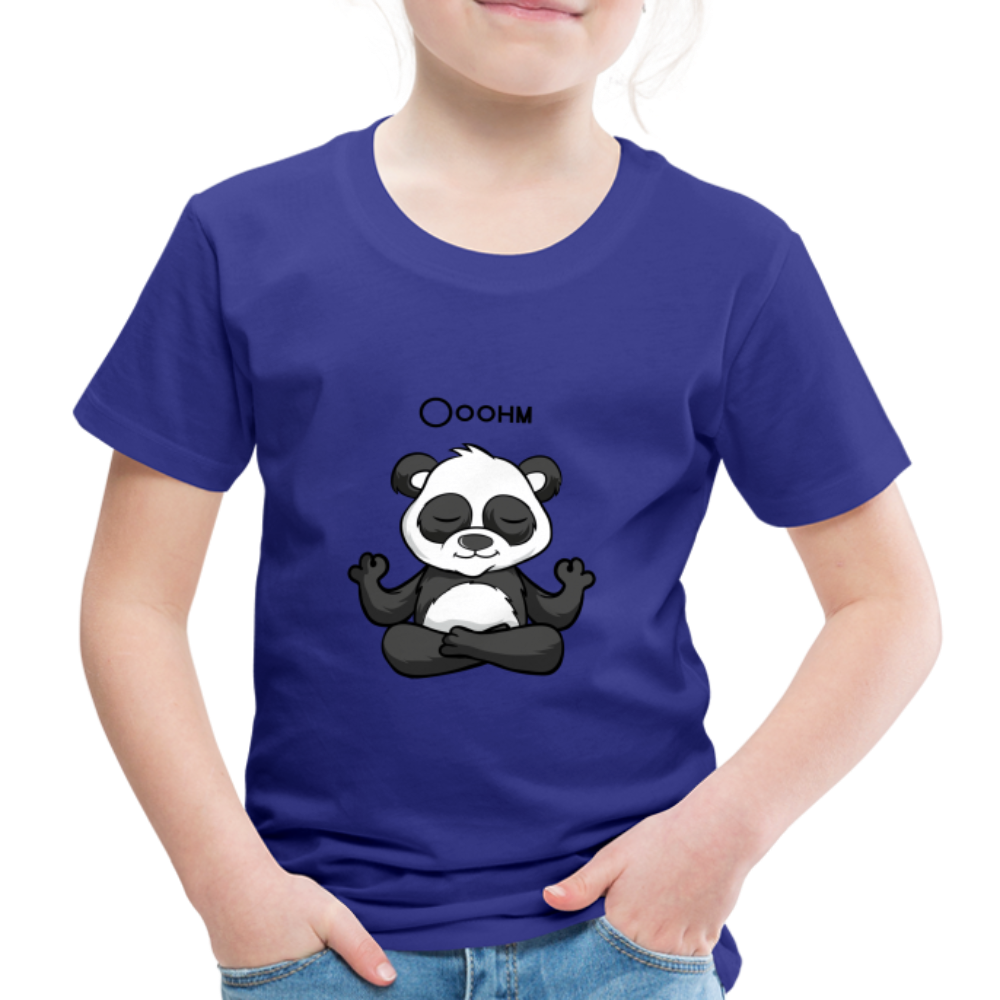 Kinder Premium T-Shirt - Ooohm Panda - Königsblau