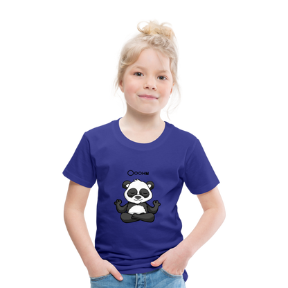 Kinder Premium T-Shirt - Ooohm Panda - Königsblau