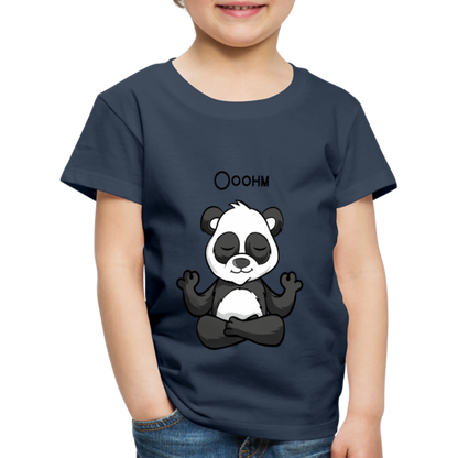 Kinder Premium T-Shirt - Ooohm Panda - Navy