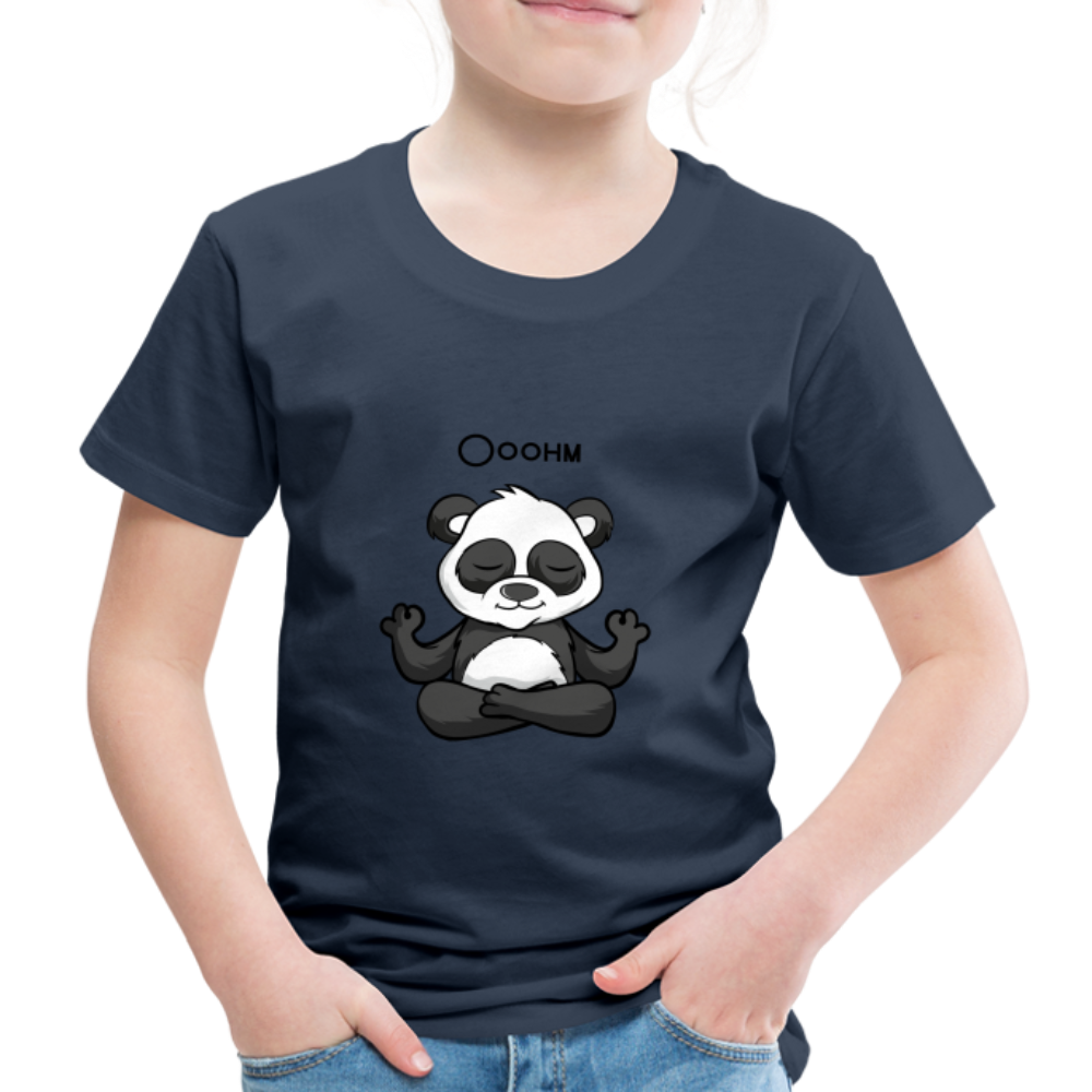 Kinder Premium T-Shirt - Ooohm Panda - Navy