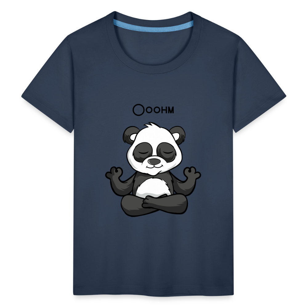 Kinder Premium T-Shirt - Ooohm Panda - Navy