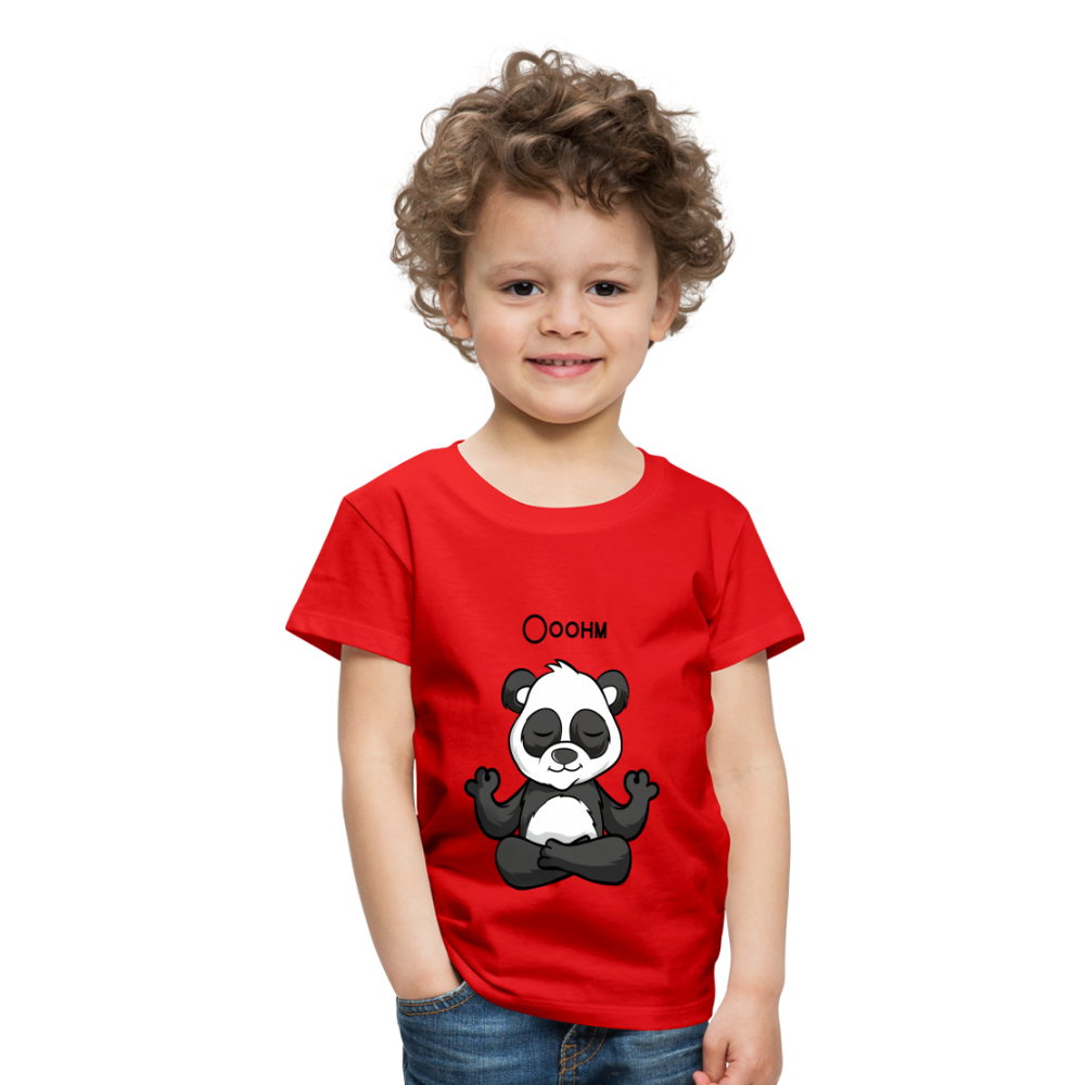 Kinder Premium T-Shirt - Ooohm Panda - Rot