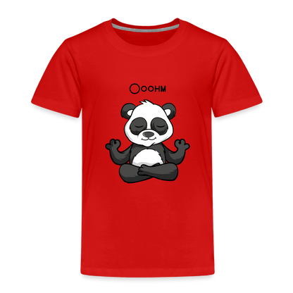 Kinder Premium T-Shirt - Ooohm Panda - Rot