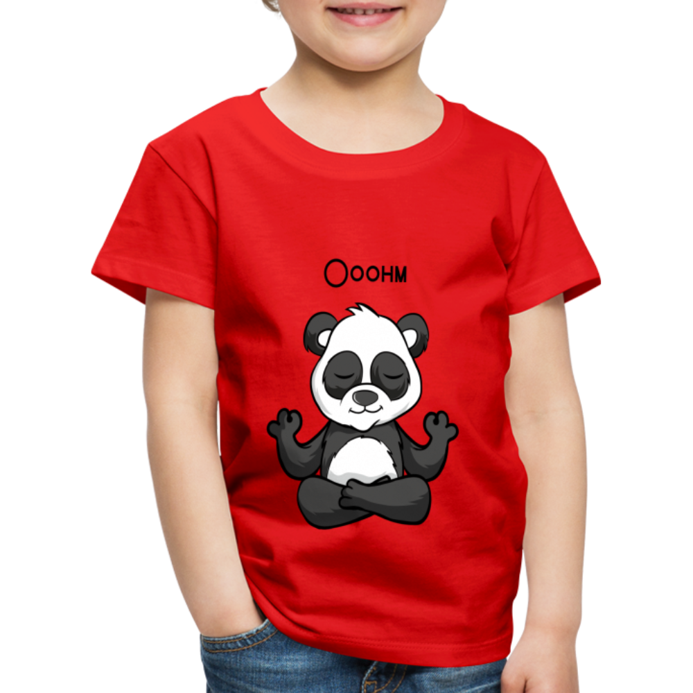 Kinder Premium T-Shirt - Ooohm Panda - Rot