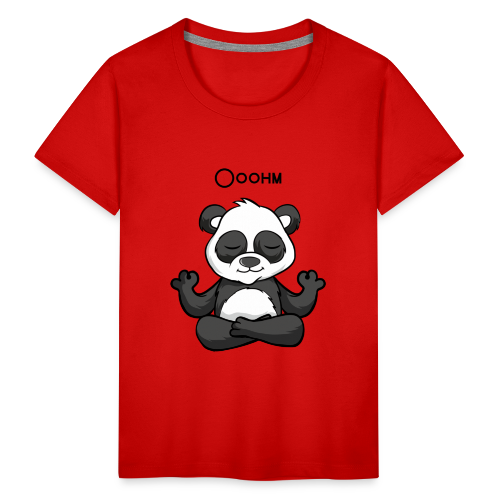 Kinder Premium T-Shirt - Ooohm Panda - Rot