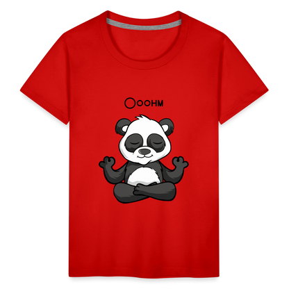 Kinder Premium T-Shirt - Ooohm Panda - Rot