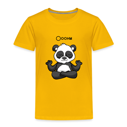 Kinder Premium T-Shirt - Ooohm Panda - Sonnengelb