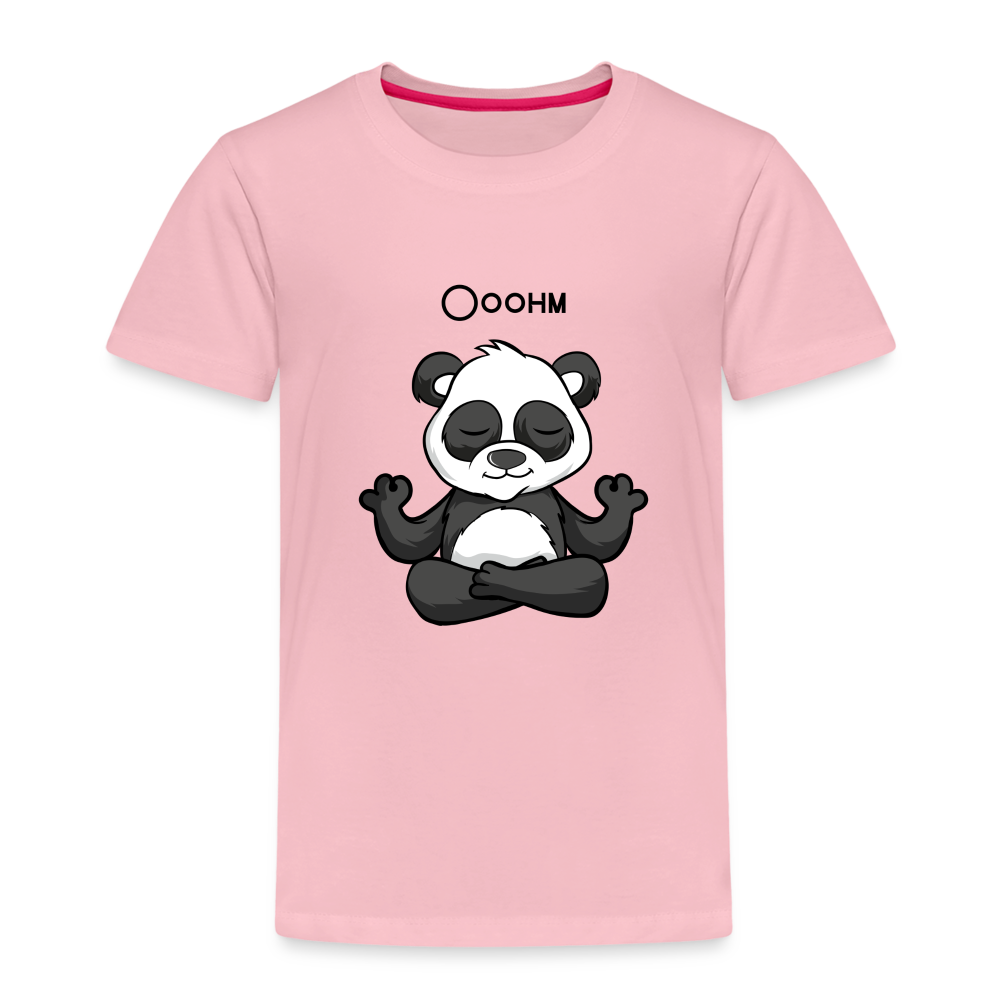 Kinder Premium T-Shirt - Ooohm Panda - Hellrosa