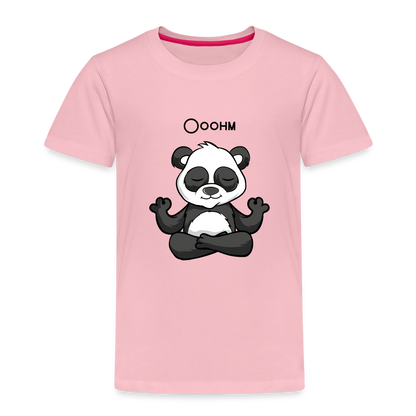 Kinder Premium T-Shirt - Ooohm Panda - Hellrosa