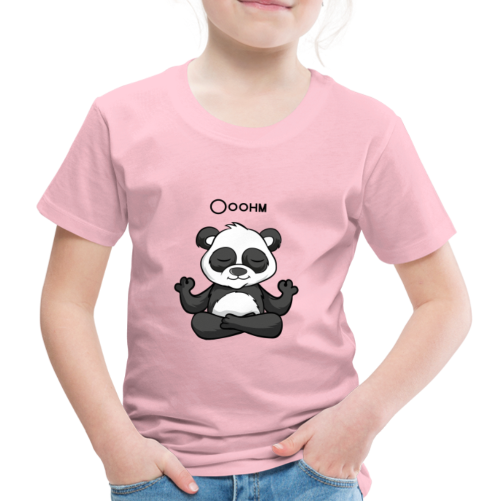 Kinder Premium T-Shirt - Ooohm Panda - Hellrosa