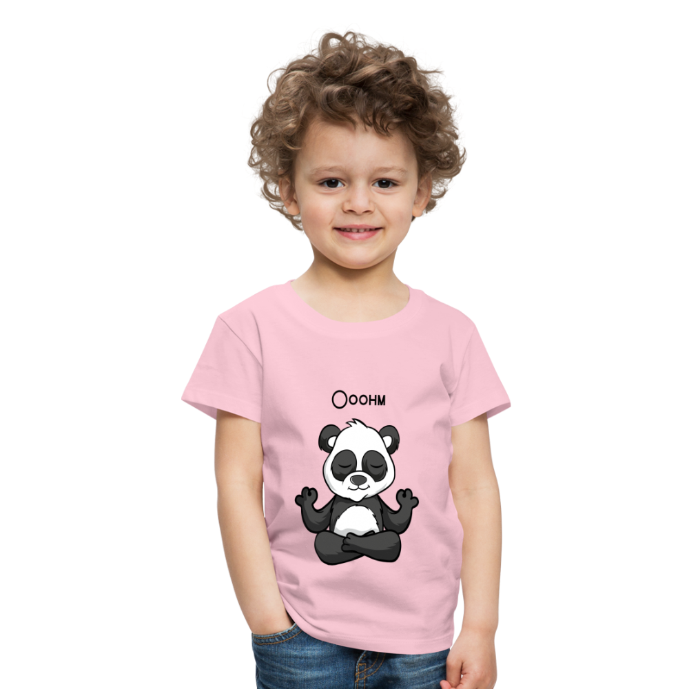 Kinder Premium T-Shirt - Ooohm Panda - Hellrosa