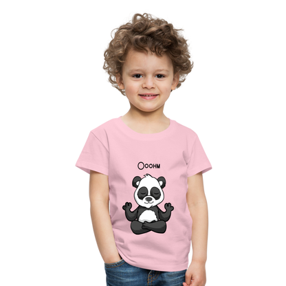 Kinder Premium T-Shirt - Ooohm Panda - Hellrosa