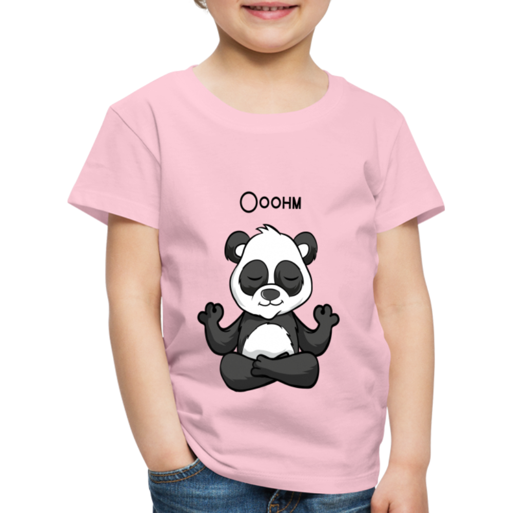 Kinder Premium T-Shirt - Ooohm Panda - Hellrosa