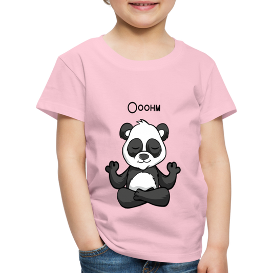 Kinder Premium T-Shirt - Ooohm Panda - Hellrosa