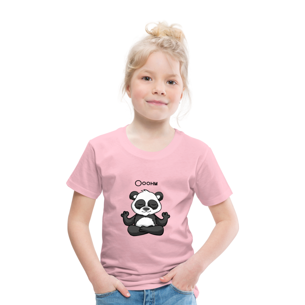 Kinder Premium T-Shirt - Ooohm Panda - Hellrosa