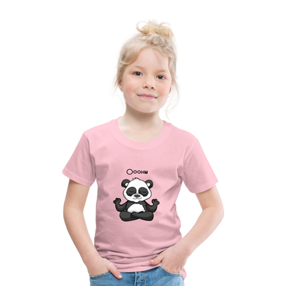 Kinder Premium T-Shirt - Ooohm Panda - Hellrosa