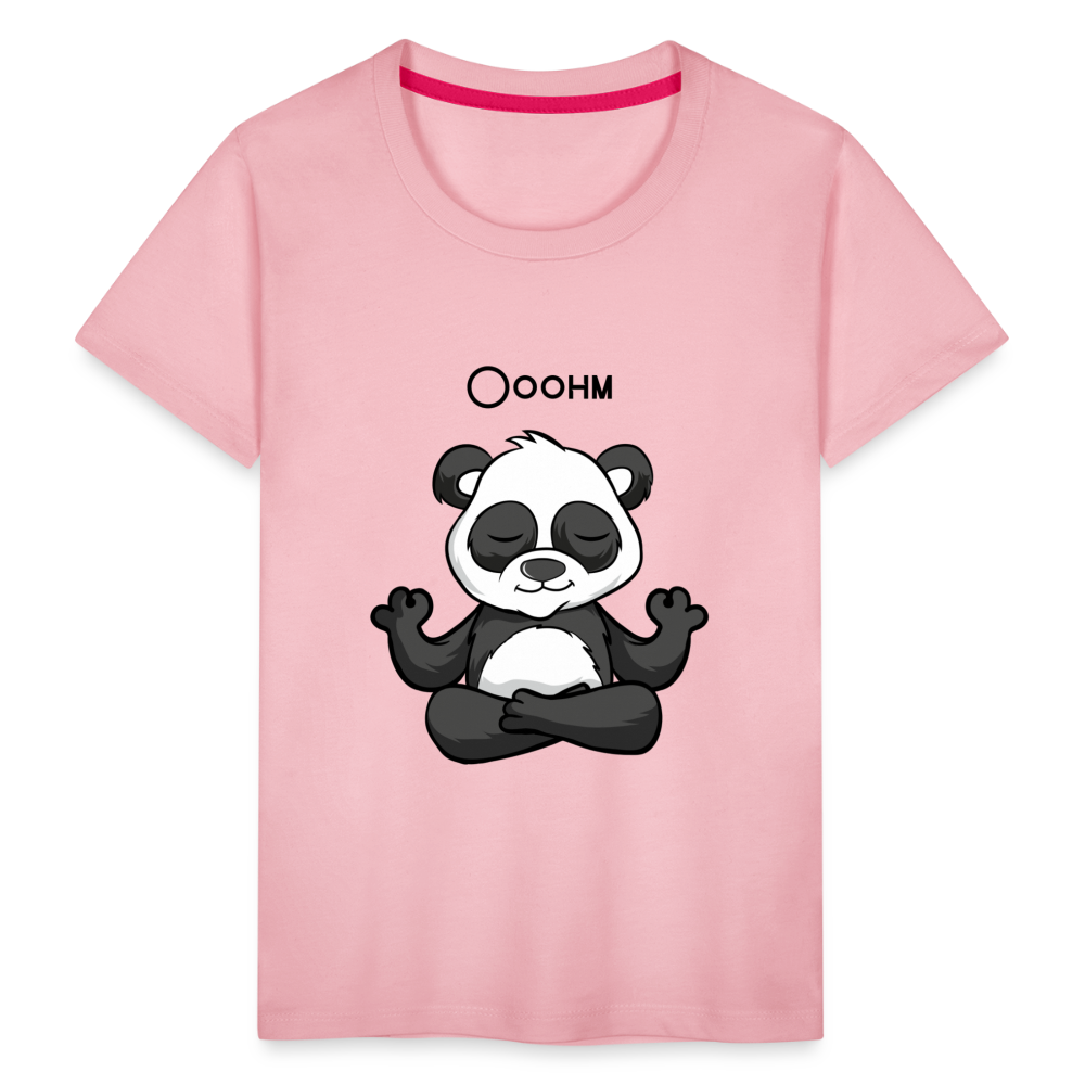 Kinder Premium T-Shirt - Ooohm Panda - Hellrosa