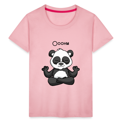 Kinder Premium T-Shirt - Ooohm Panda - Hellrosa