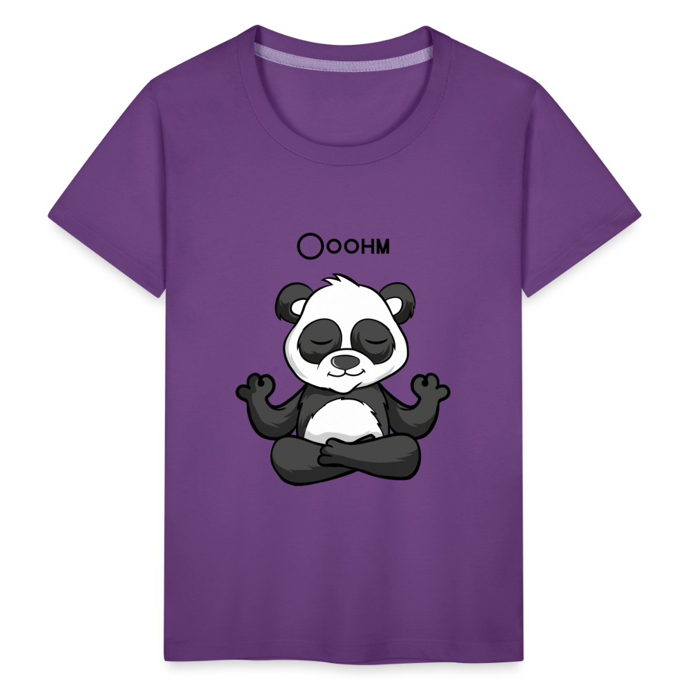 Kinder Premium T-Shirt - Ooohm Panda - Lila