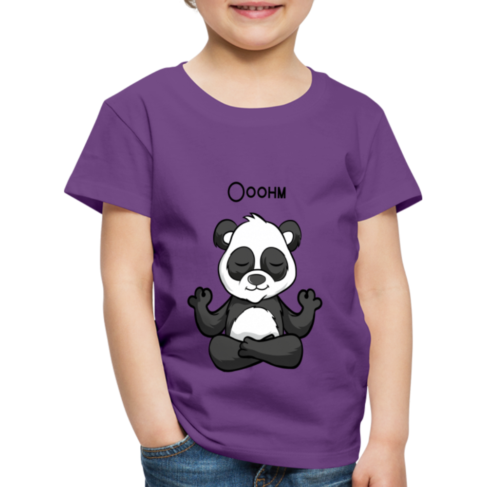 Kinder Premium T-Shirt - Ooohm Panda - Lila