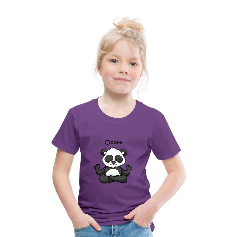 Kinder Premium T-Shirt - Ooohm Panda - Lila