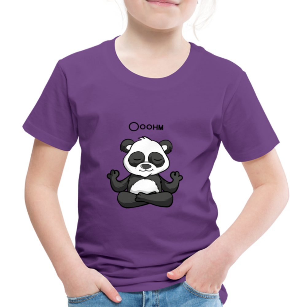 Kinder Premium T-Shirt - Ooohm Panda - Lila