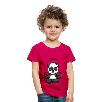 Kinder Premium T-Shirt - Ooohm Panda - dunkles Pink