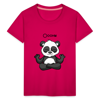 Kinder Premium T-Shirt - Ooohm Panda - dunkles Pink