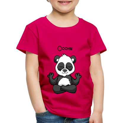 Kinder Premium T-Shirt - Ooohm Panda - dunkles Pink