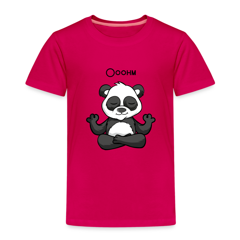 Kinder Premium T-Shirt - Ooohm Panda - dunkles Pink