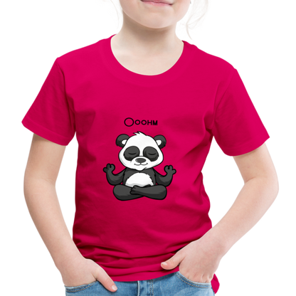 Kinder Premium T-Shirt - Ooohm Panda - dunkles Pink