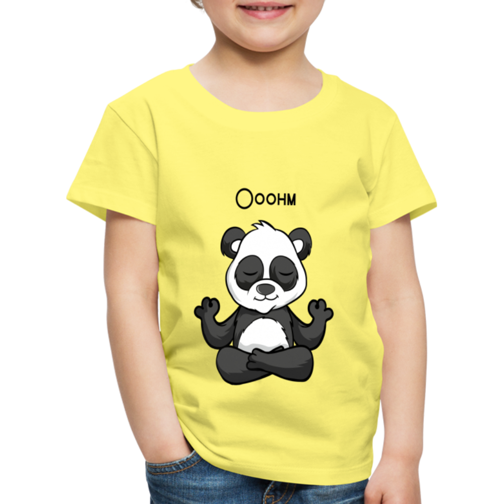 Kinder Premium T-Shirt - Ooohm Panda - Gelb