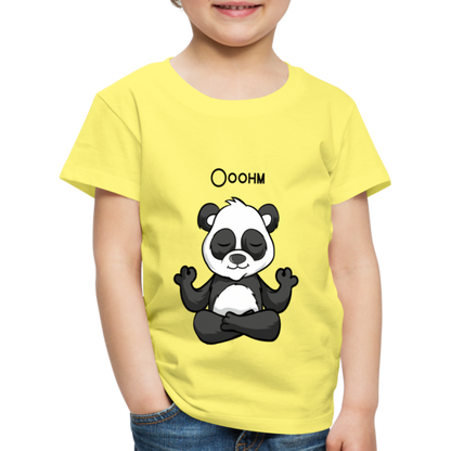 Kinder Premium T-Shirt - Ooohm Panda - Gelb